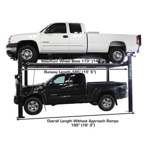 Atlas PRO8000EXT-L-FPD 4 Post Lift 8000 lb Extra Tall Extra Long Storage