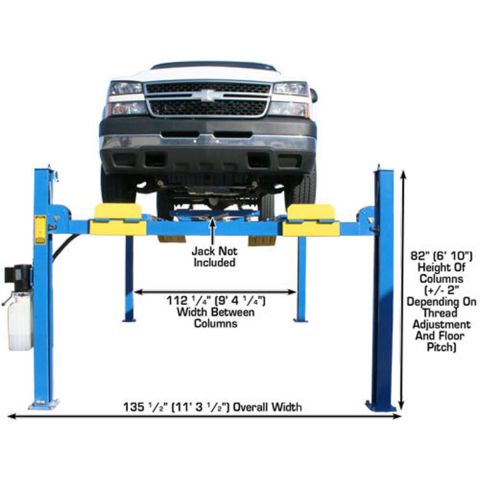 Atlas ATEATTD-412-FPD 4-Post Lift 12000 lb Heavy Duty