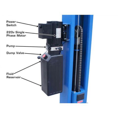 Atlas BP8000-FPD 2 Post Lift 8000 lb Baseplate Low Ceiling