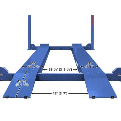 Atlas PVL14-FPD 4 Post Lift 14000 lb ALI Certified Commercial