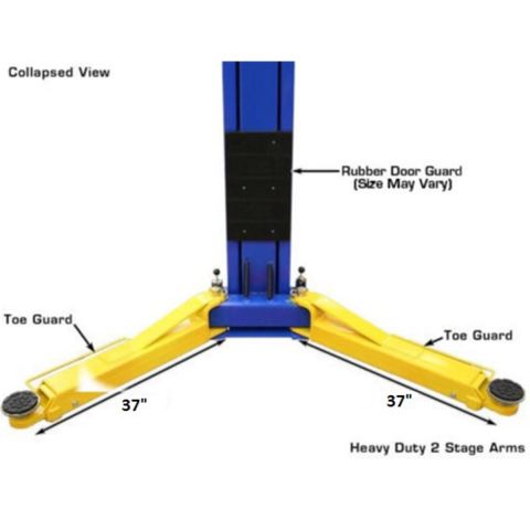 Atlas ATEATTD-OHX10000X-FPD 2 Post Lift 10000 lb Overhead Extra Tall Extra Wide
