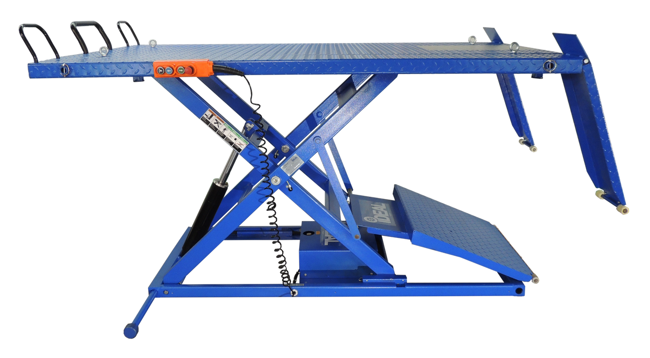 iDEAL A-2200IEH-XR Electric Hydraulic ATV Lift Bench 2,200 lb Retractable Ramp