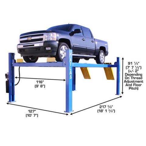 Atlas 414-FPD 4 Post Lift 14000 lb Heavy Duty Commercial