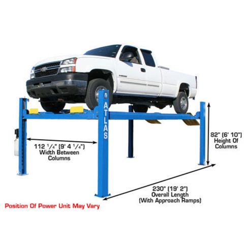 Atlas ATEATTD-412-FPD 4-Post Lift 12000 lb Heavy Duty