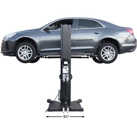 Atlas ATEXH-PSP-6000-FPD Single Post Lift 6000 lb Portable Low Profile
