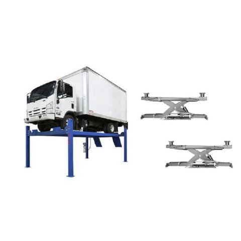 Atlas Platinum PVL14 14000 lb 4-Post Lift Combo with RJ7000 Sliding Bridge Jacks
