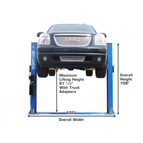 Atlas BP8000-FPD 2 Post Lift 8000 lb Baseplate Low Ceiling