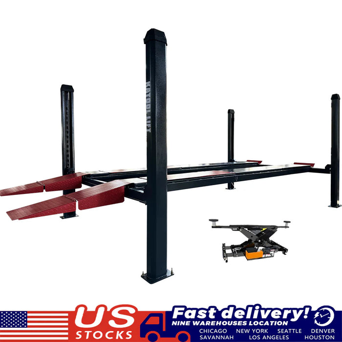 Katool KT-4H120X  Four Post Alignment Lift w/ Rolling Jack RJ70 12,000 lbs