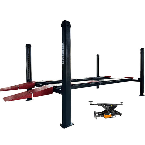 Katool KT-4H120X  Four Post Alignment Lift w/ Rolling Jack RJ70 12,000 lbs