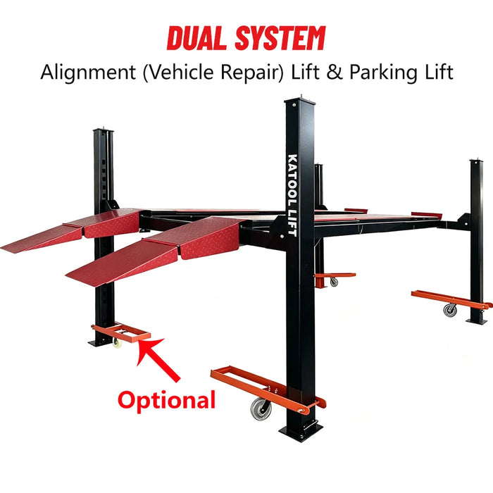 Katool KT-4M110PA Four Post Alignment Lift w/ Rolling Jack RJ70 11,000 lbs