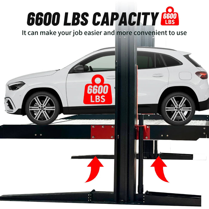 Katool KT-P2700 Two-Post Platform Parking Lift 6,600 lbs