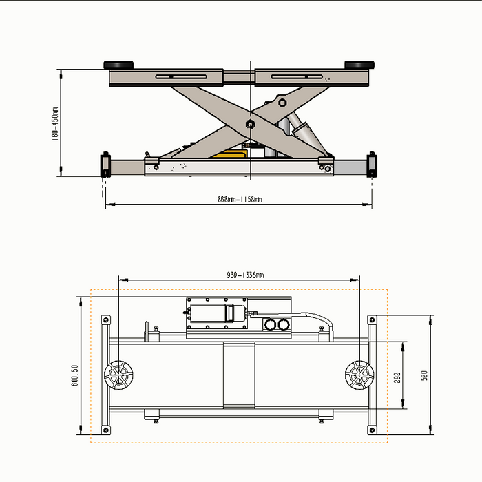 Katool KT-RJ70 Rolling Jack 7000 lbs. Lifting Capacity