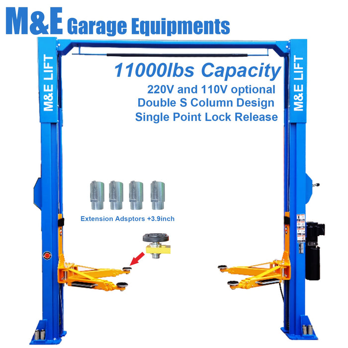 ME-LM1100 Single Lock Release Two Post Vehicle Lift 11,000lbs