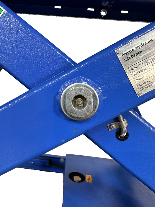 iDEAL M-2200IEH-XR Electric Hydraulic Motorcycle Lift Bench 2,200 lb Retractable Ramp