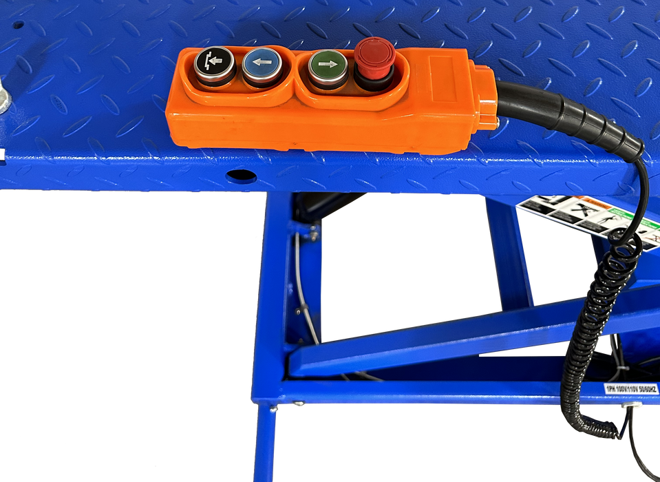 iDEAL M-2200IEH-XR Electric Hydraulic Motorcycle Lift Bench 2,200 lb Retractable Ramp