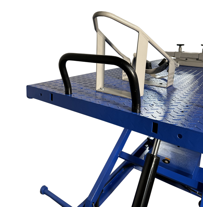 iDEAL M-2200IEH-XR Electric Hydraulic Motorcycle Lift Bench 2,200 lb Retractable Ramp