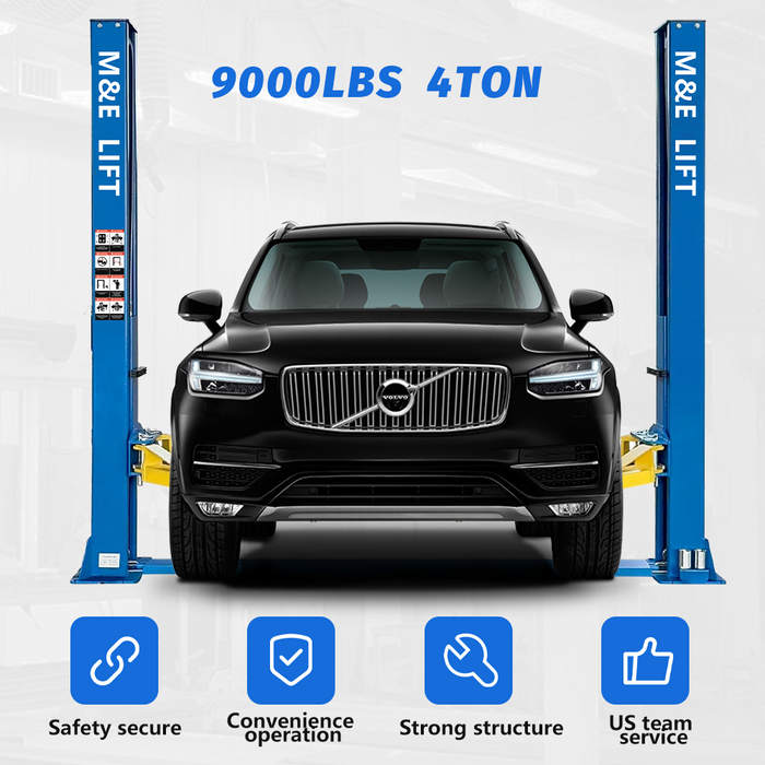 M&E by Katool ME-H90S 2-Post Lift 9,000 lb 110V Hydraulic Car Lift