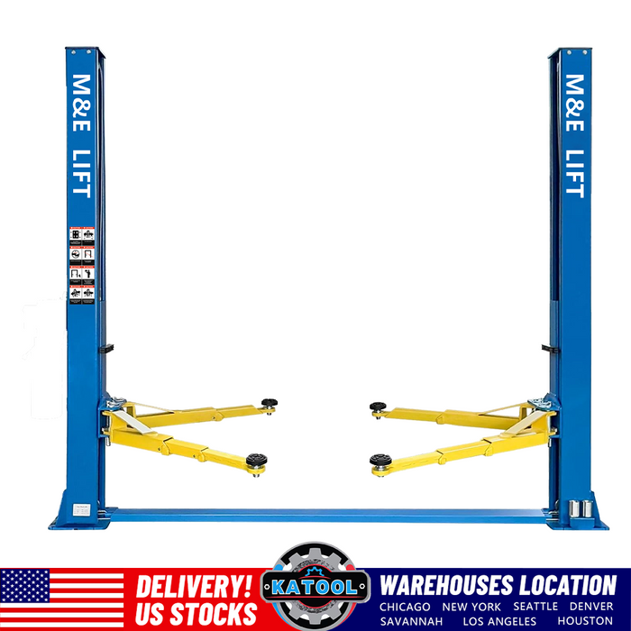 M&E by Katool ME-H90S 2-Post Lift 9,000 lb 110V Hydraulic Car Lift