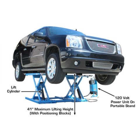 Atlas 7K-Kwik-Bay Portable Mid-Rise Scissor Lift 7,000 lb Quick Bay Car Lift