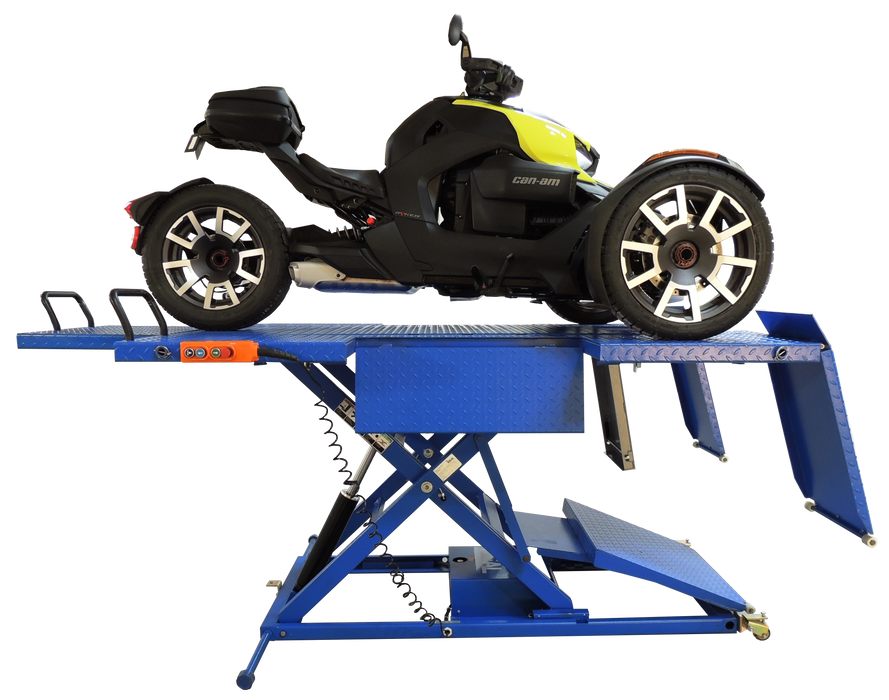 iDEAL A-2200IEH-XR Electric Hydraulic ATV Lift Bench 2,200 lb Retractable Ramp