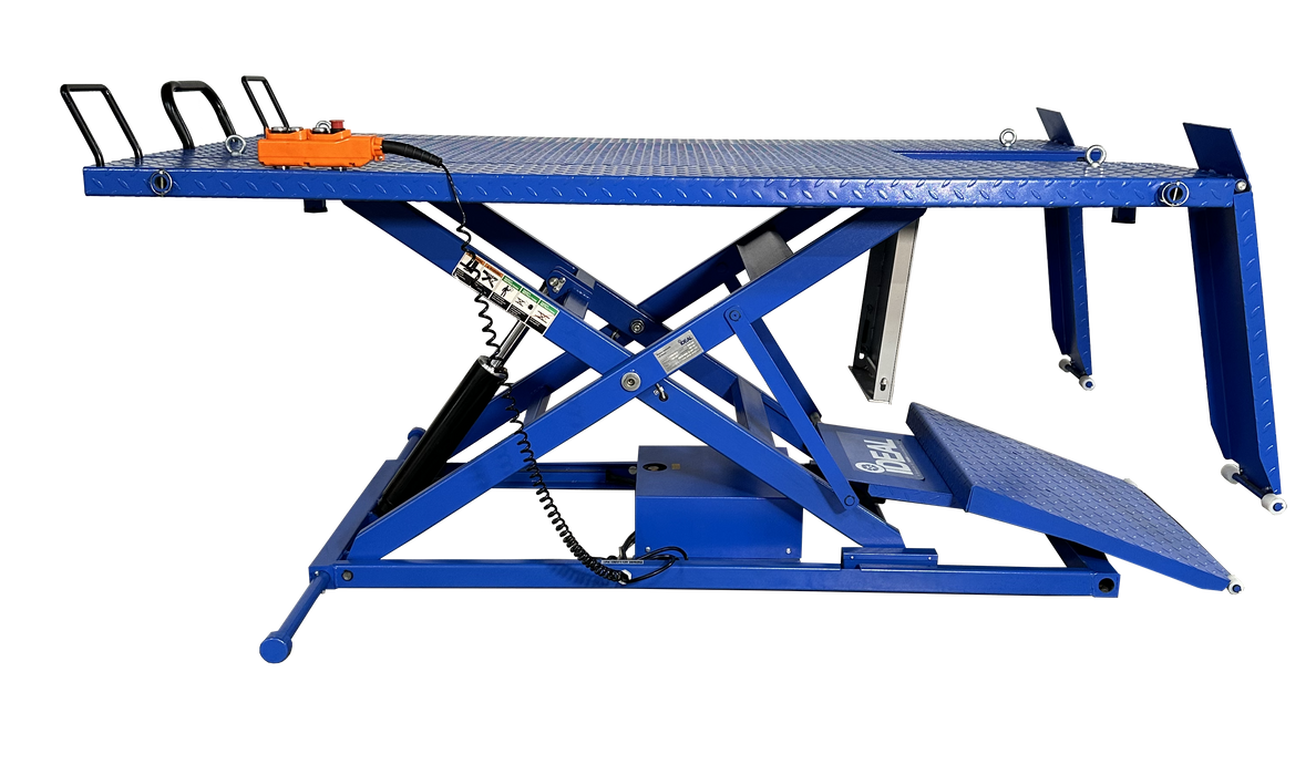 iDEAL A-2200IEH-XR Electric Hydraulic ATV Lift Bench 2,200 lb Retractable Ramp
