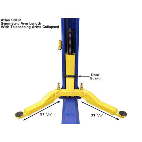 Atlas 9KBPX-FPD 2 Post Lift 9000 lb Baseplate Low Ceiling